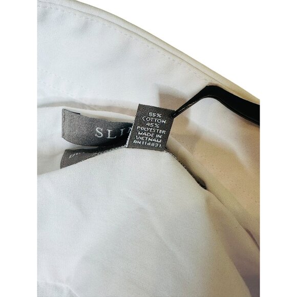 Beverly Hills Polo Club Slim Fit White Button Down Shirt M 15.5/32-33 - Picture 6 of 8